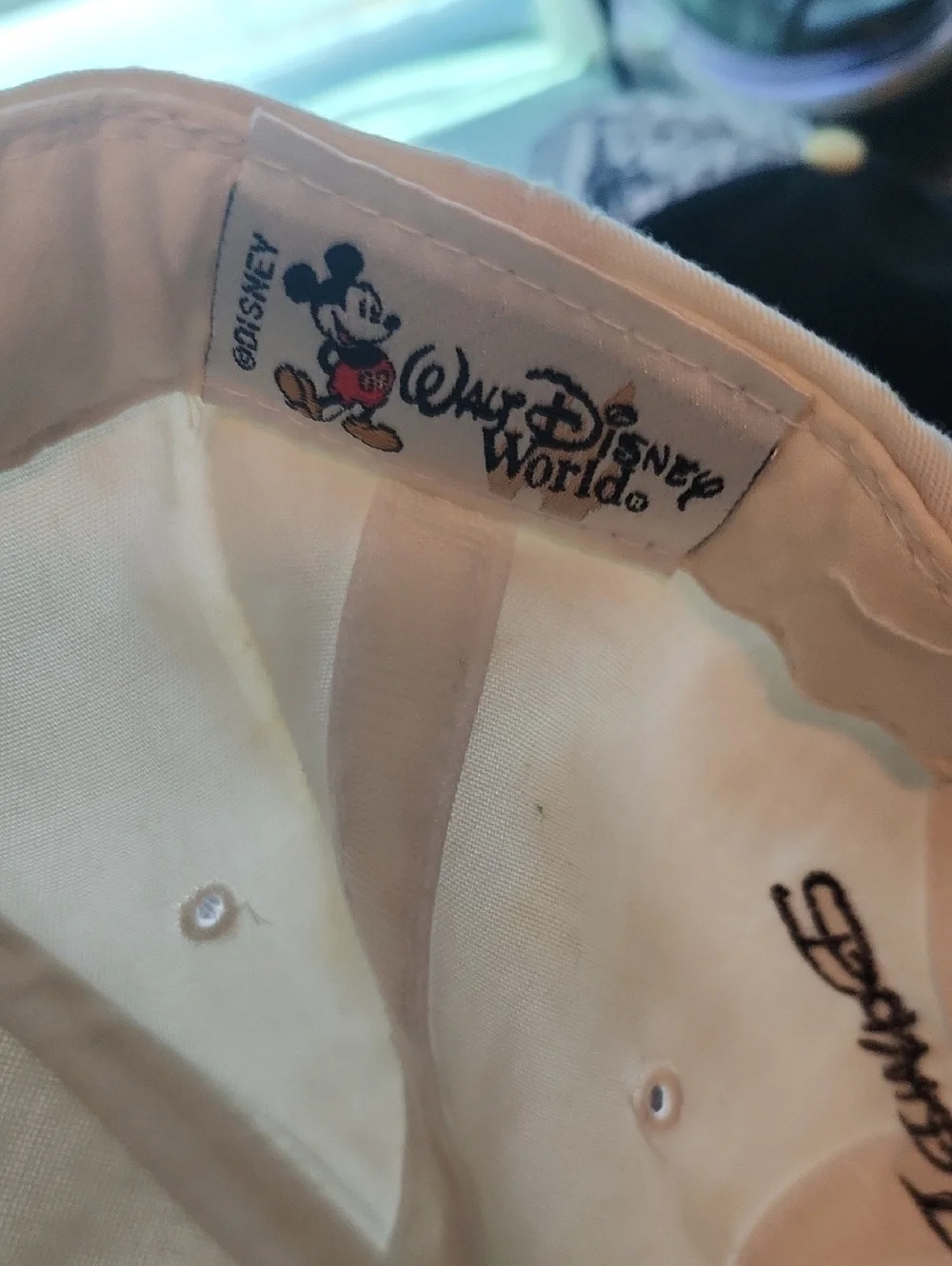 Disney Bundle Of 2 Ball Caps OSFA Embroidred Velcro Back